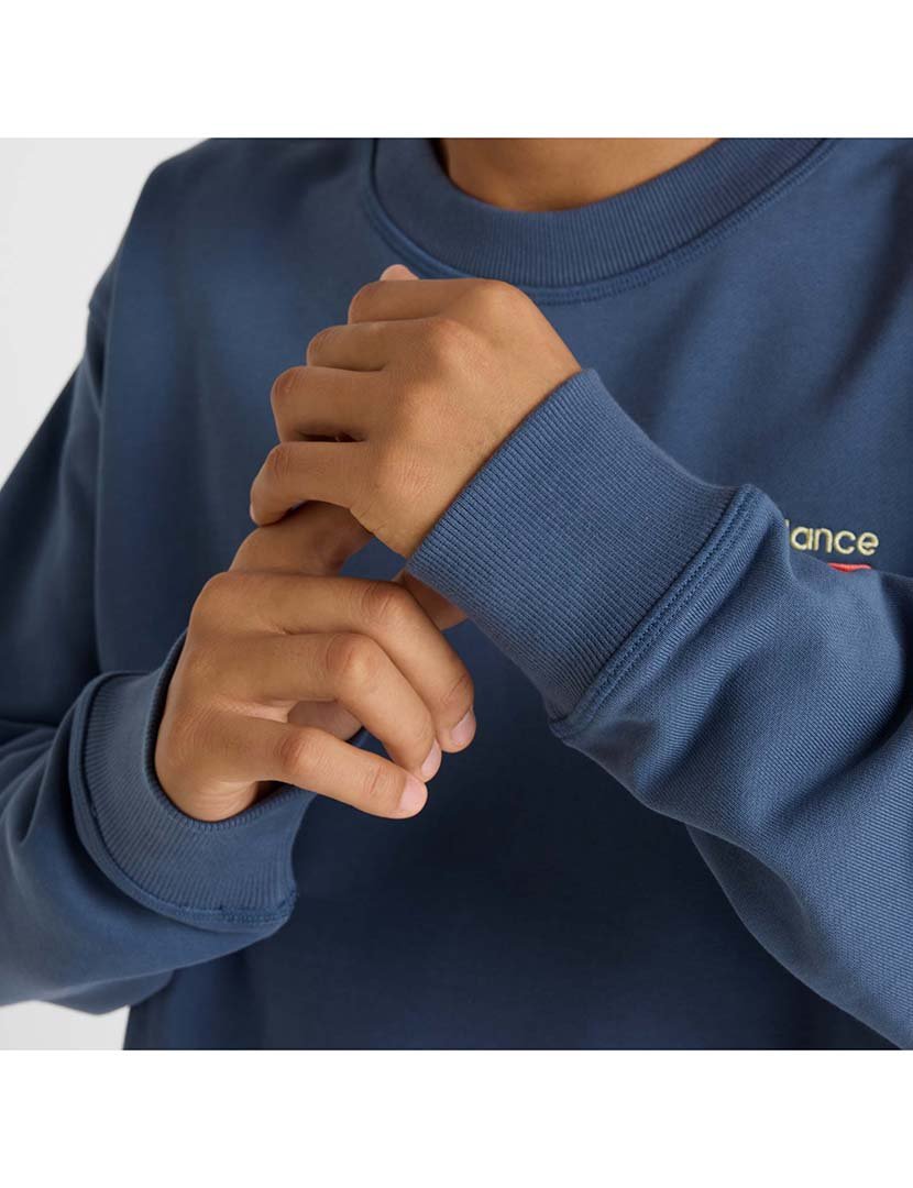 Sweatshirt Athletics Premium Logo Crew Azul