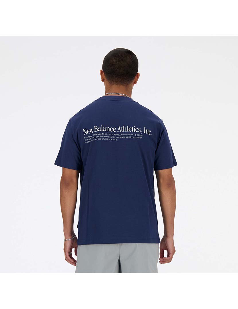 T-Shirt Flocked Athletics Azul