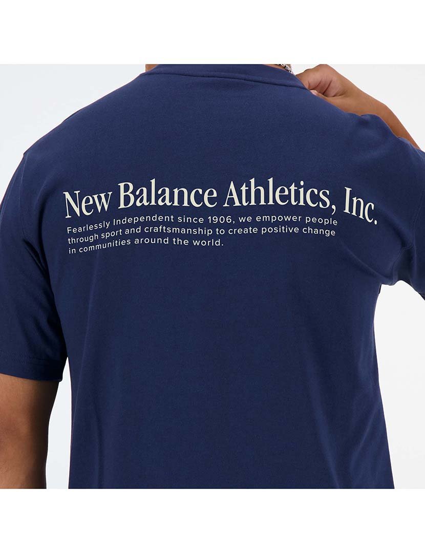 T-Shirt Flocked Athletics Azul