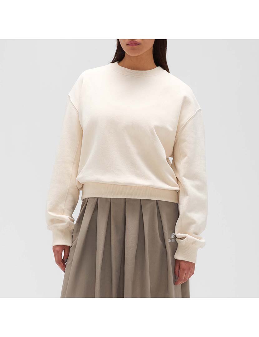 Sweatshirt Crewneck Made in USA Bege