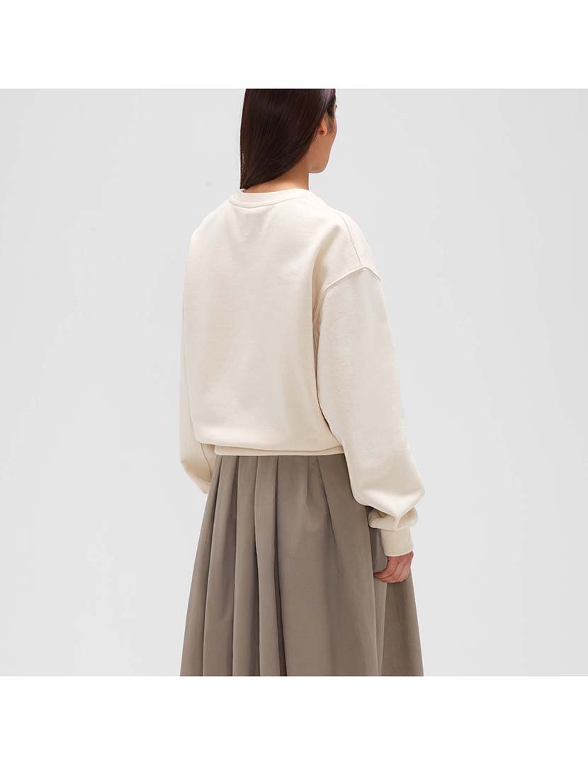 Sweatshirt Crewneck Made in USA Bege