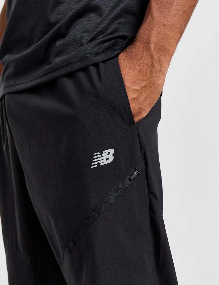Calças desportivas NB Woven Zip Pocket Preto