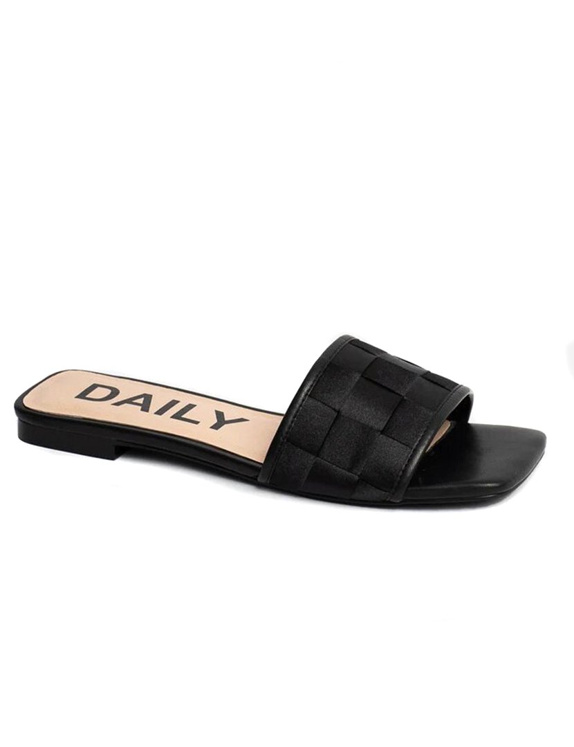 Sandálias Rasas Remix Pretas