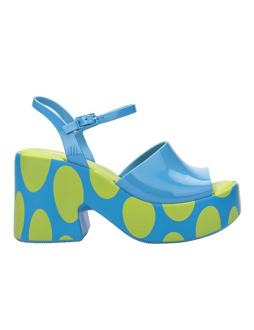 Sandálias plataforma Lina Azul/Verde