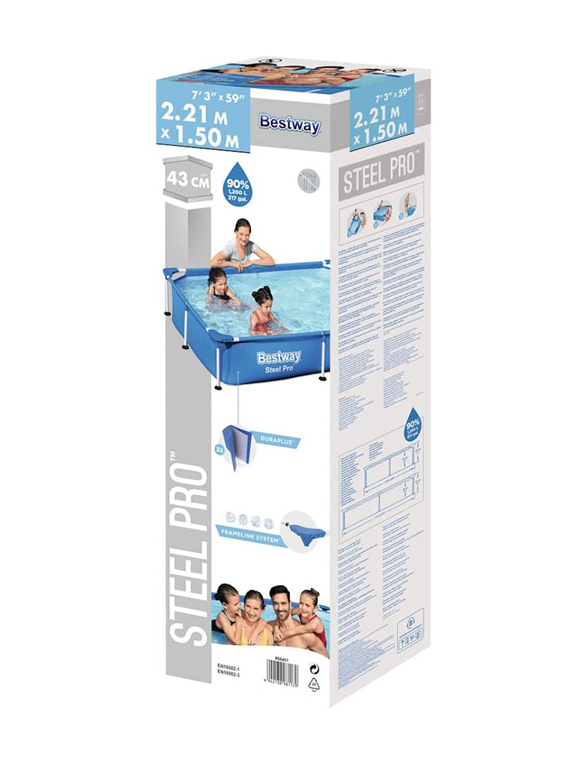 Piscina Steel Pro 221x150x43 cm