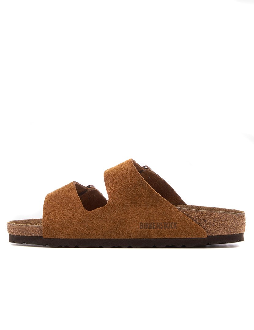 Sandálias Arizona Suede Leather Castanho Estreito