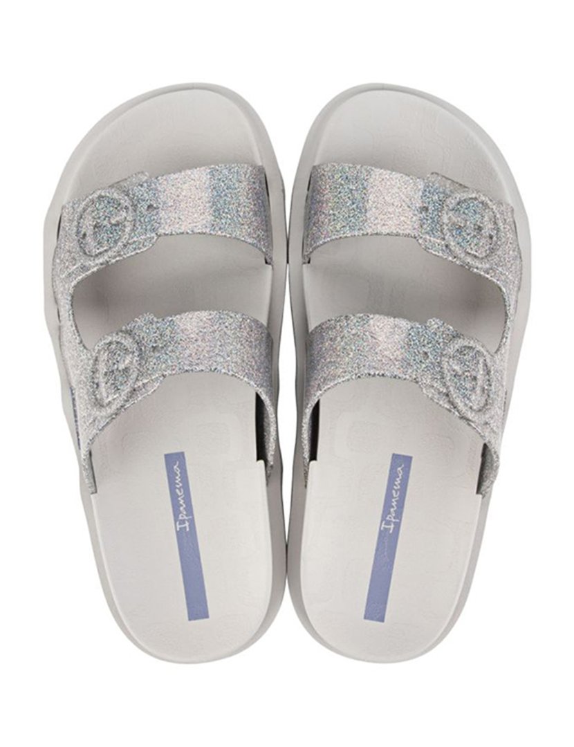 Chinelos Follow Cinza Glitter