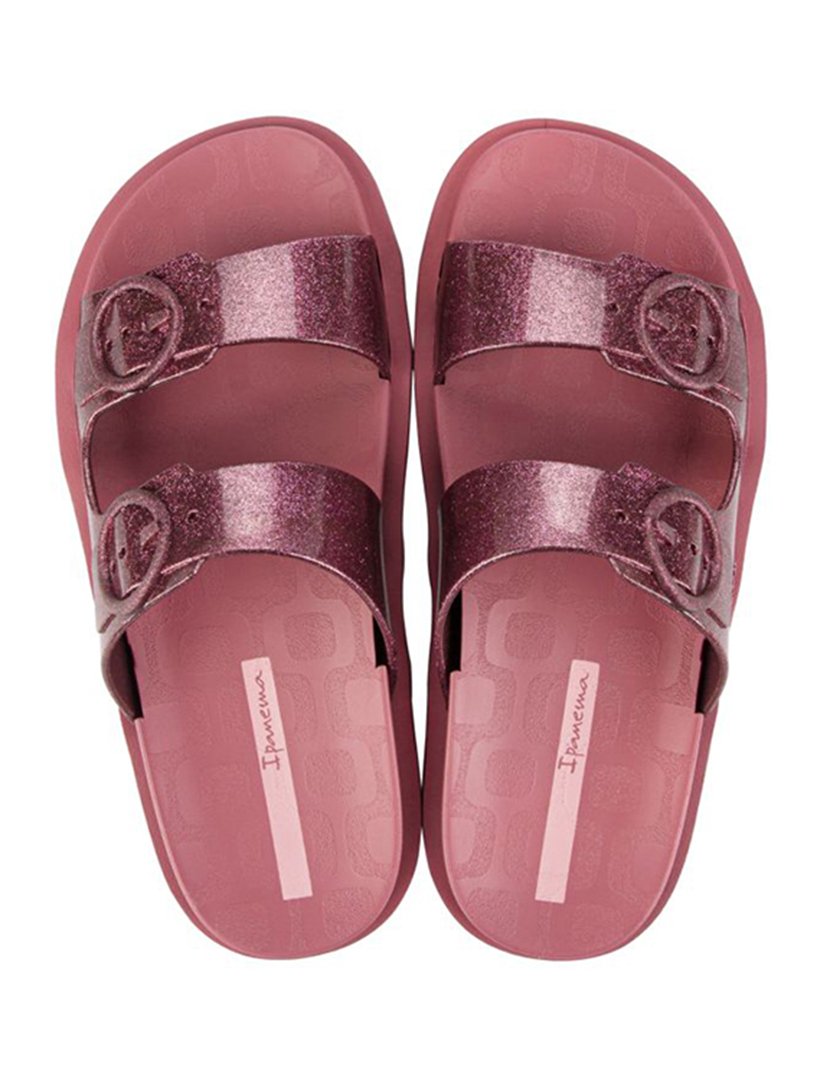 Chinelos Follow Vermelho Glitter