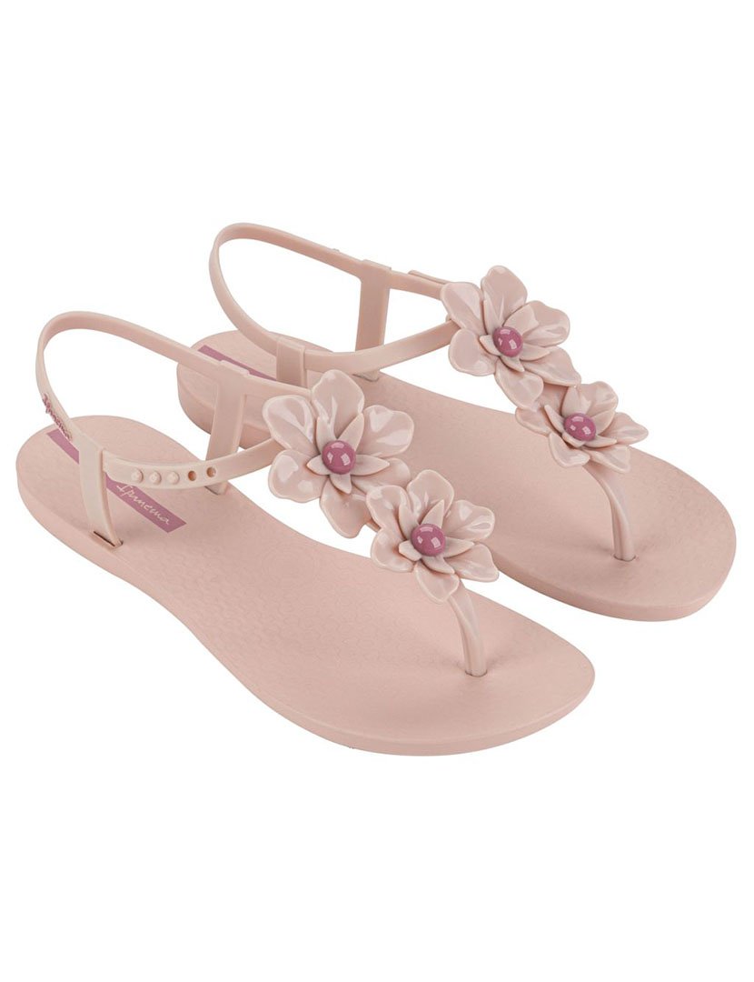 Sandálias Duo Flowers Rosa