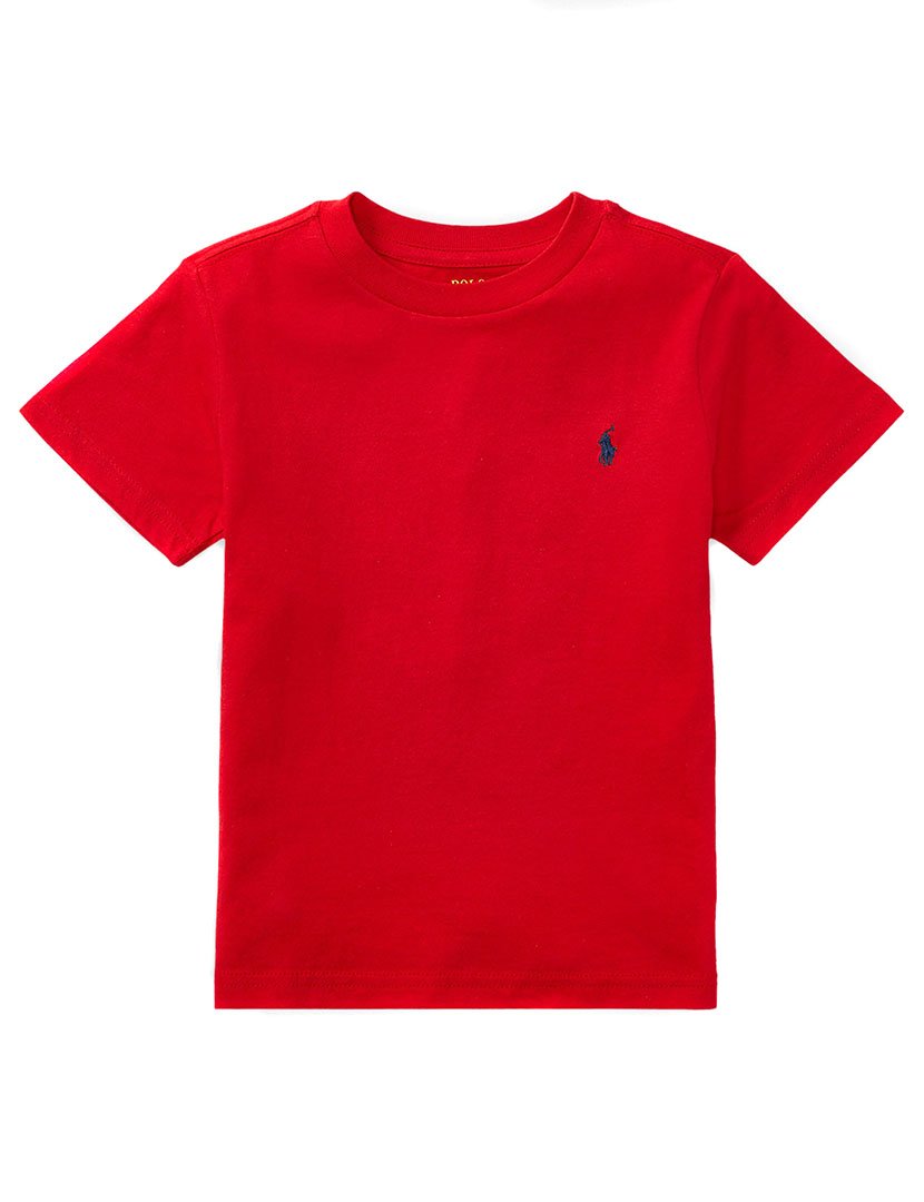 T-Shirt Classic Fit Vermelha Logotipo Azul Marinho