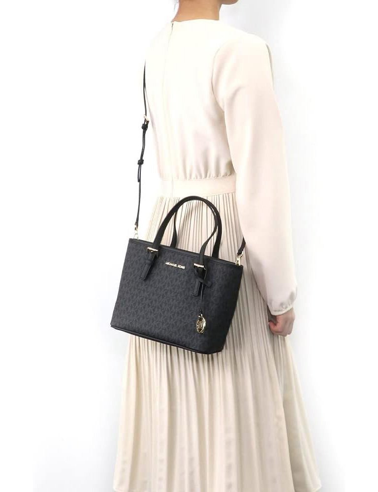 Jet Set Travel Extra-Small Logo Top-Zip Tote Bag