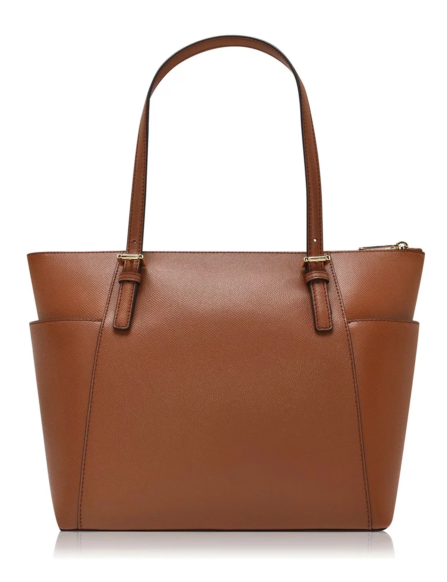 Charlotte Large Saffiano Leather Top-Zip Tote Bag
