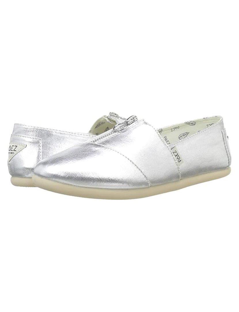 Alpercatas Metallic Canvas Silver