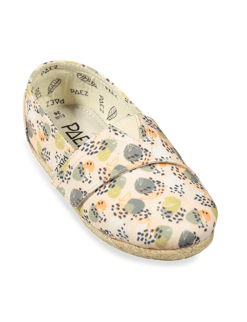 Alpercatas Print Flowers Nude Kids