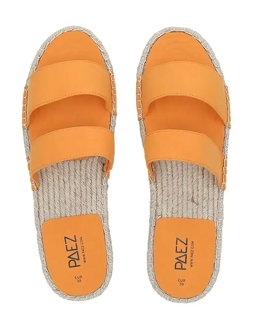 Sandálias Straps Vegan Suede Burnt Orange