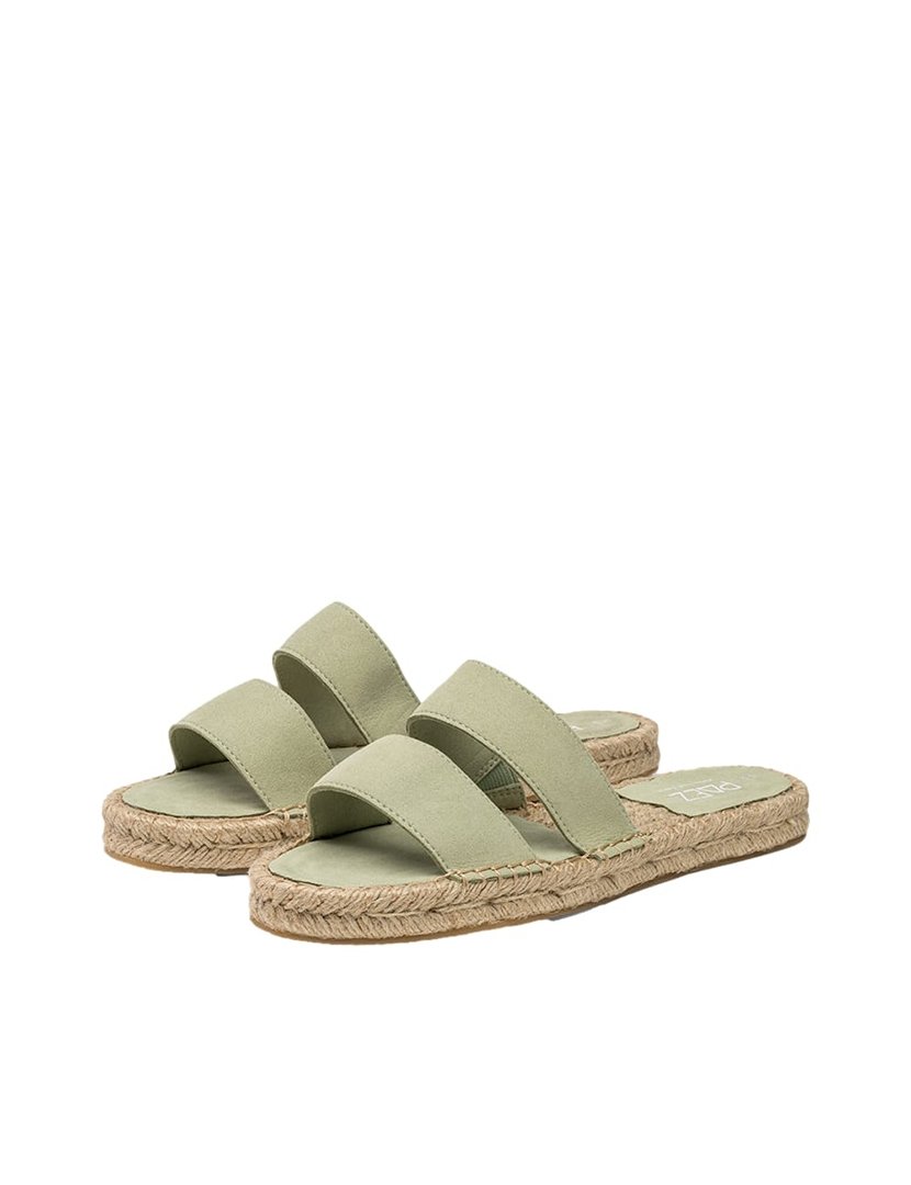 Sandálias Straps Vegan Suede Sage