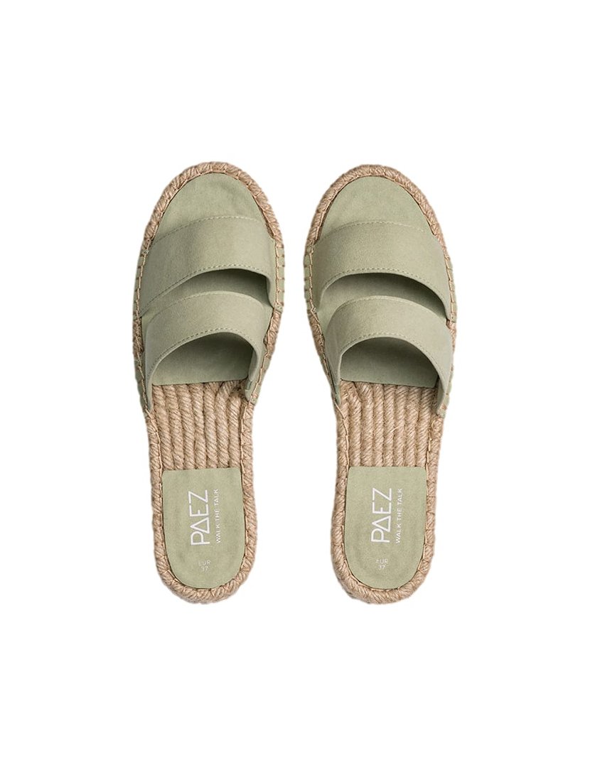 Sandálias Straps Vegan Suede Sage