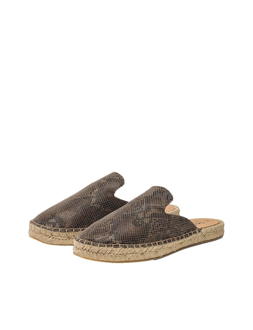 Mules Print Snake Brown