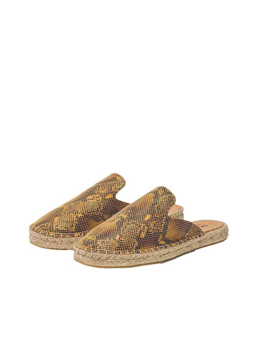 Mules Print Snake Caramel