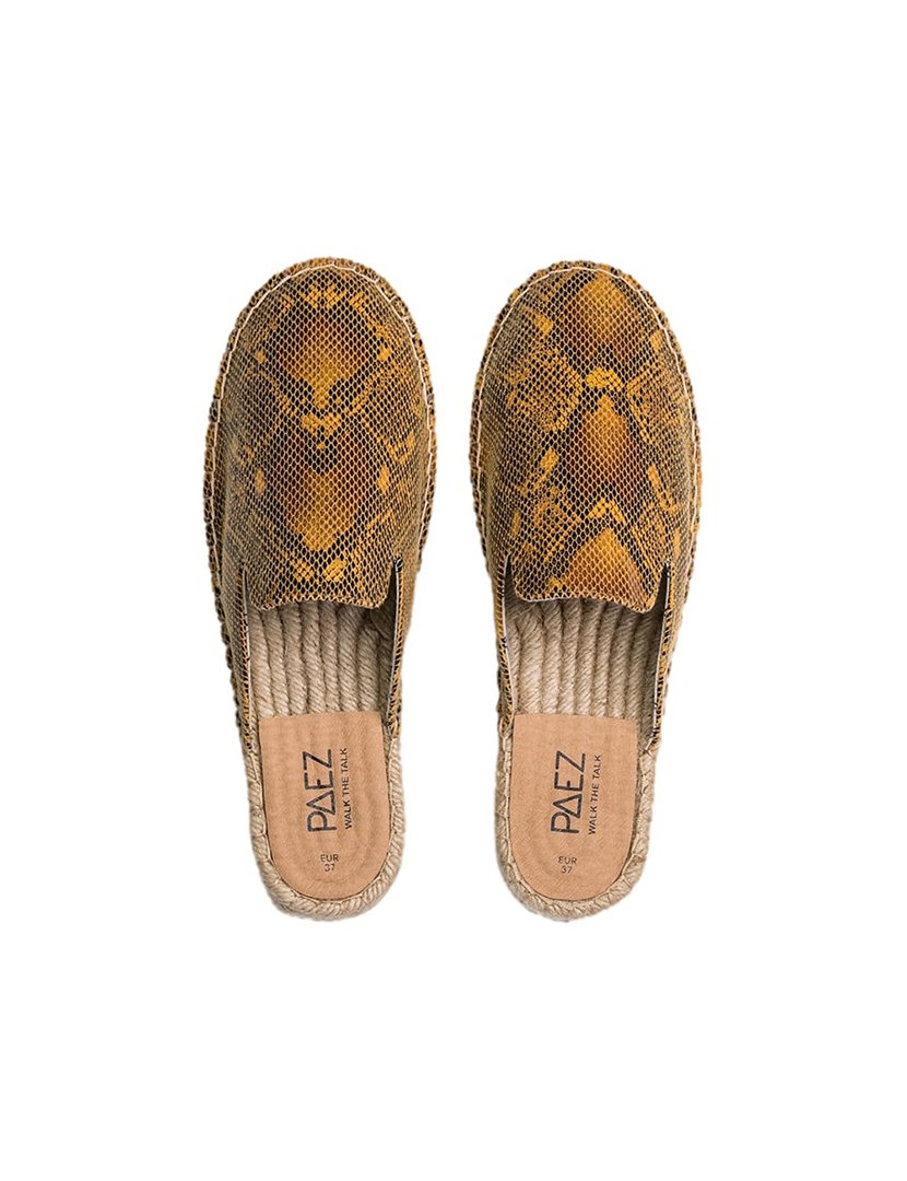 Mules Print Snake Caramel