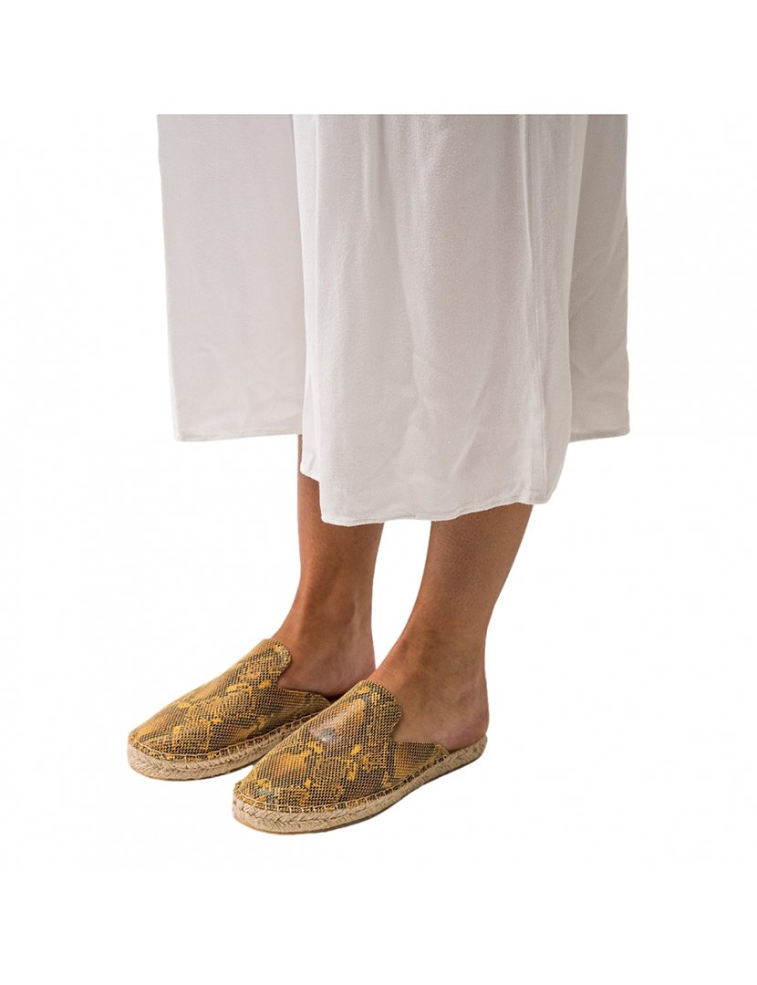 Mules Print Snake Caramel
