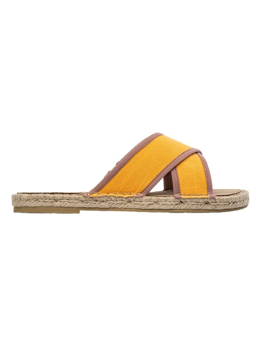 Sandálias Crossed Linen Saffron