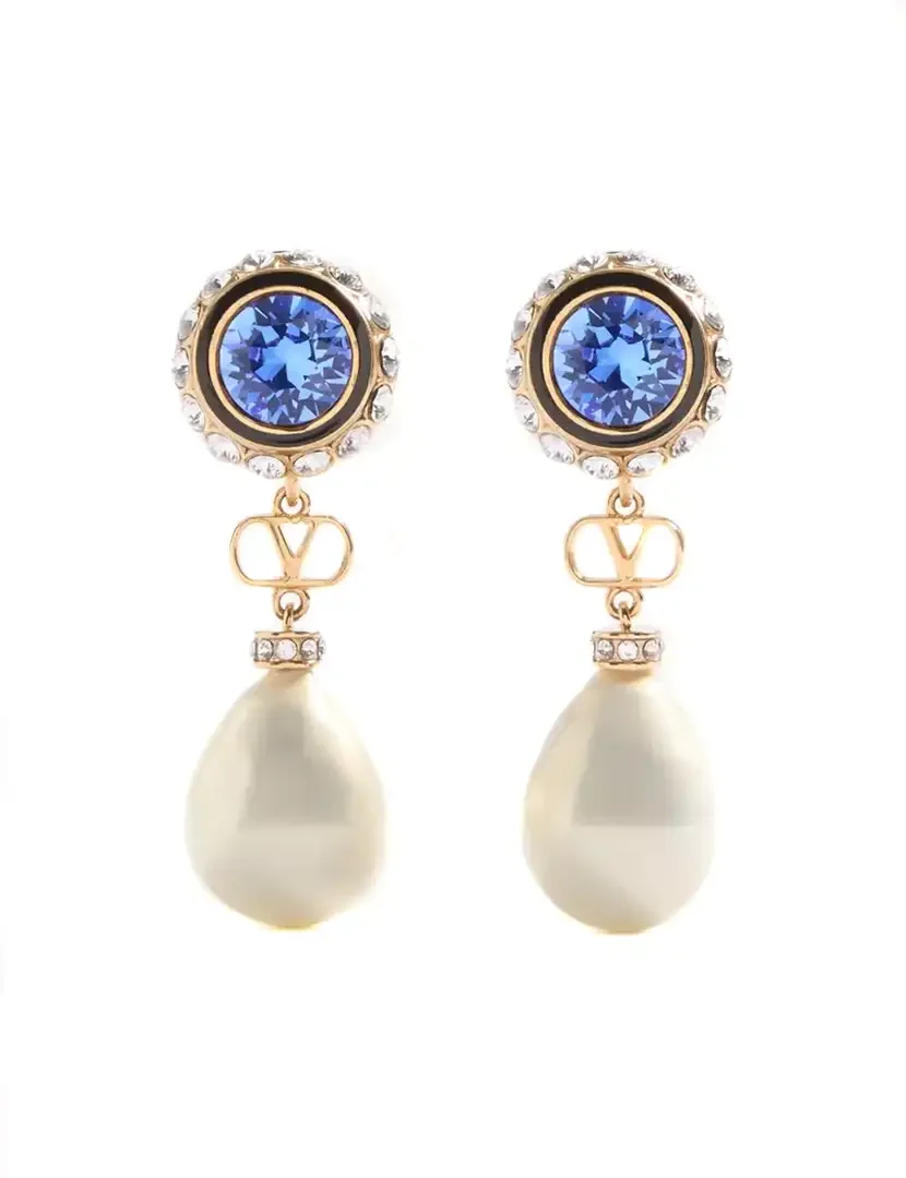 Brincos VLogo Signature Pearl