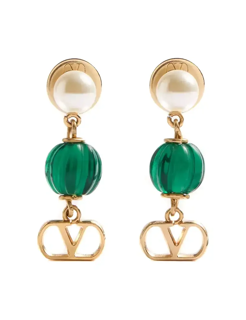 Brincos VLogo Signature Pearl