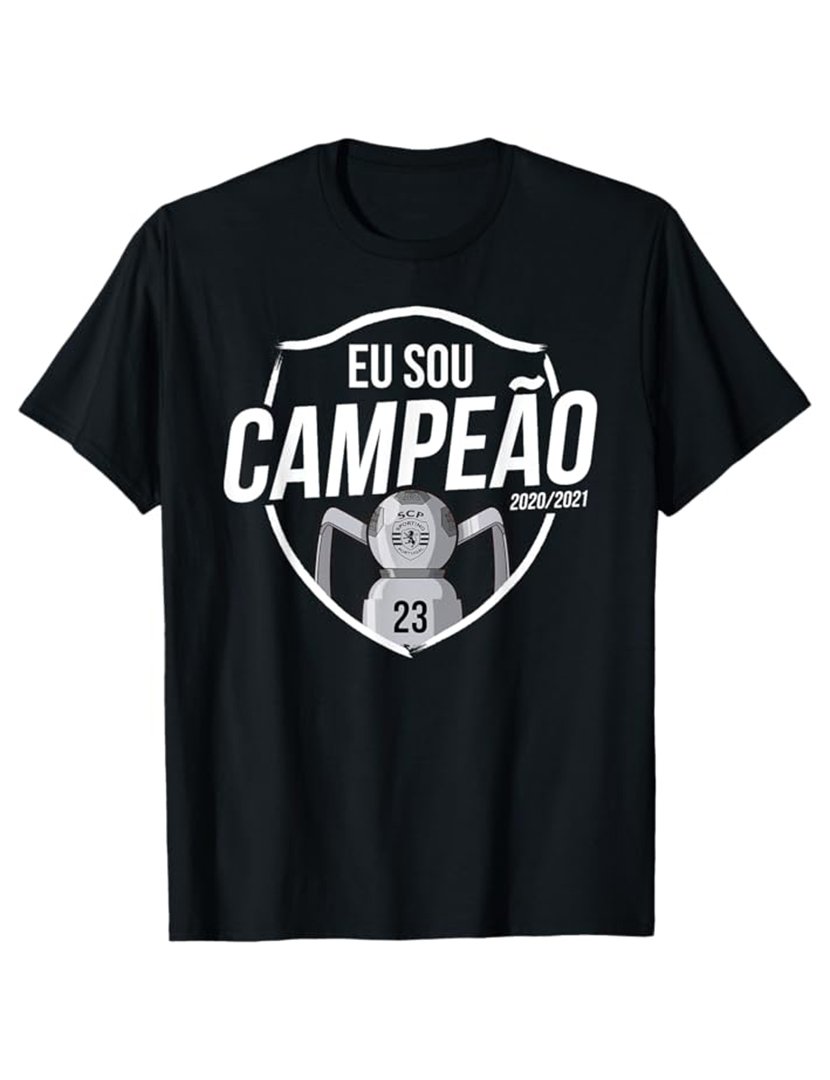 T-Shirt "Eu sou Campeão" SCP 2020/21 Preto
