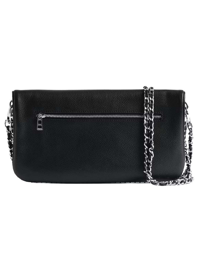 Rock Grained Leather Studs Black