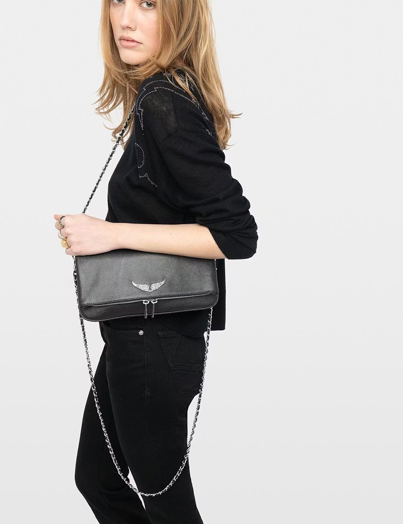 Rock Grained Leather Black