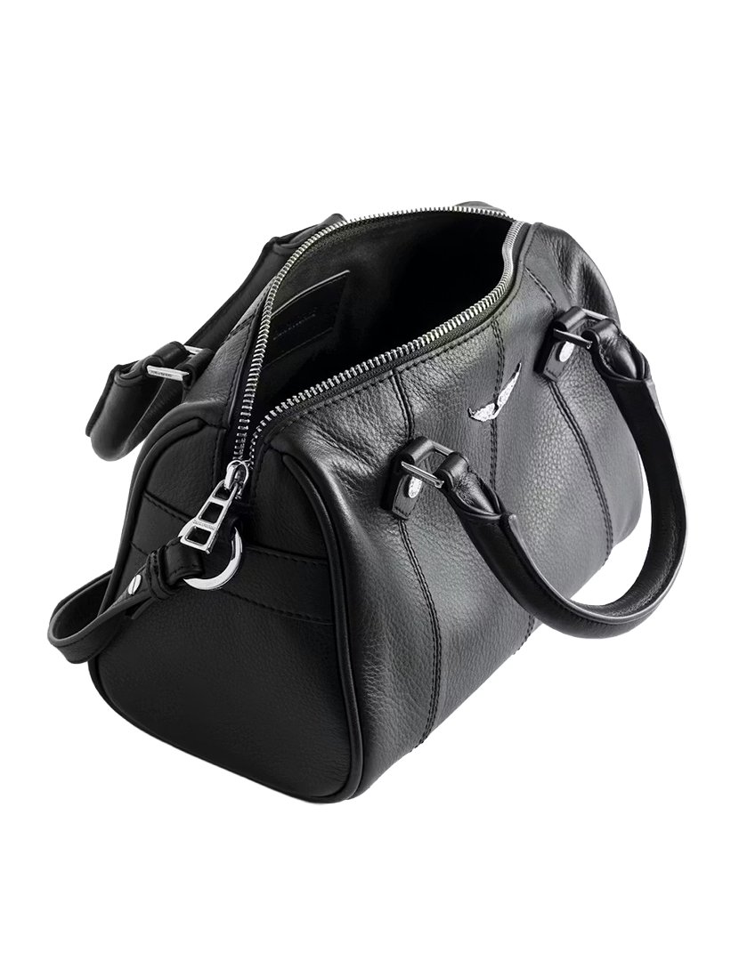 Sunny Small Vibe Grained Leather Black