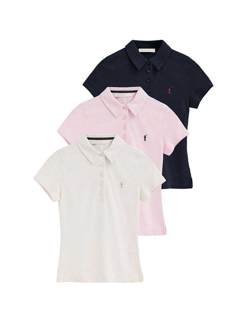 Pack 3 Pólos Slim Fit Multicor