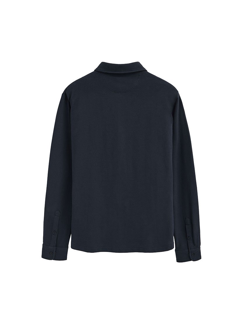 Pólo manga comprida Slim Fit Azul