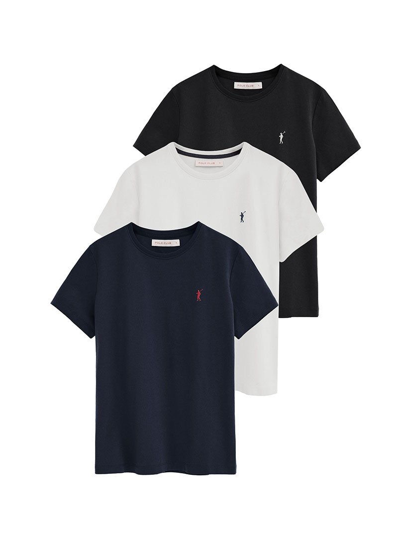 Pack 3 T-Shirts Regular Fit Multicor