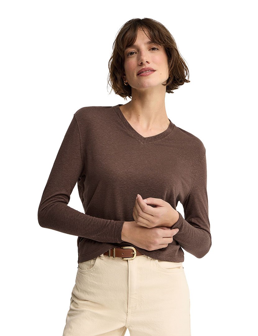 Longsleeve Giverny Regular Fit Castanho
