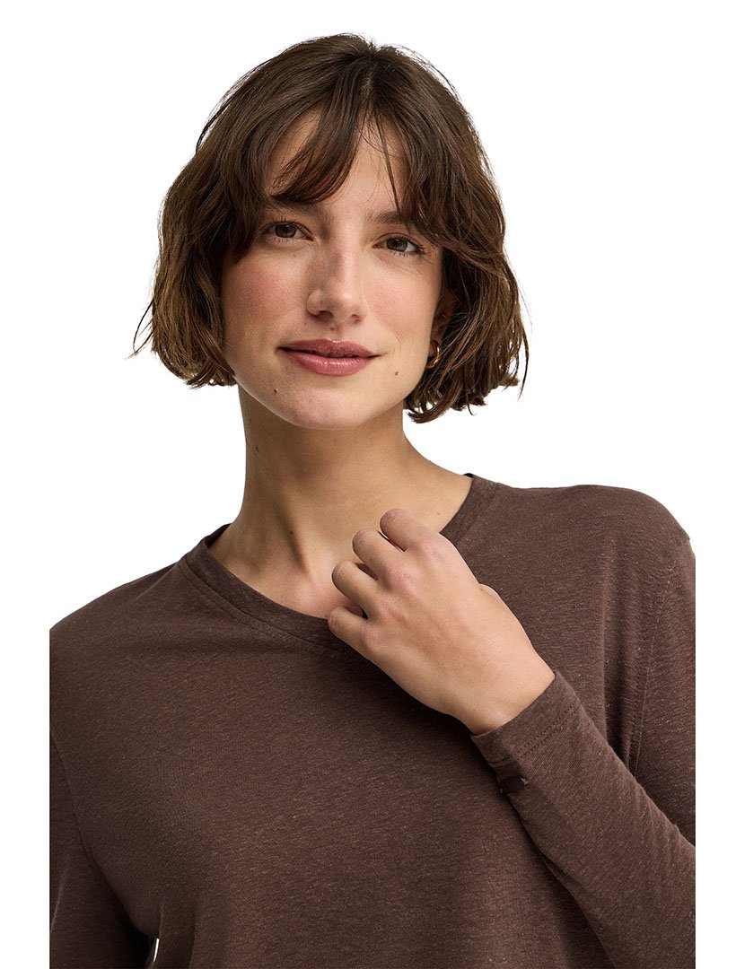 Longsleeve Giverny Regular Fit Castanho