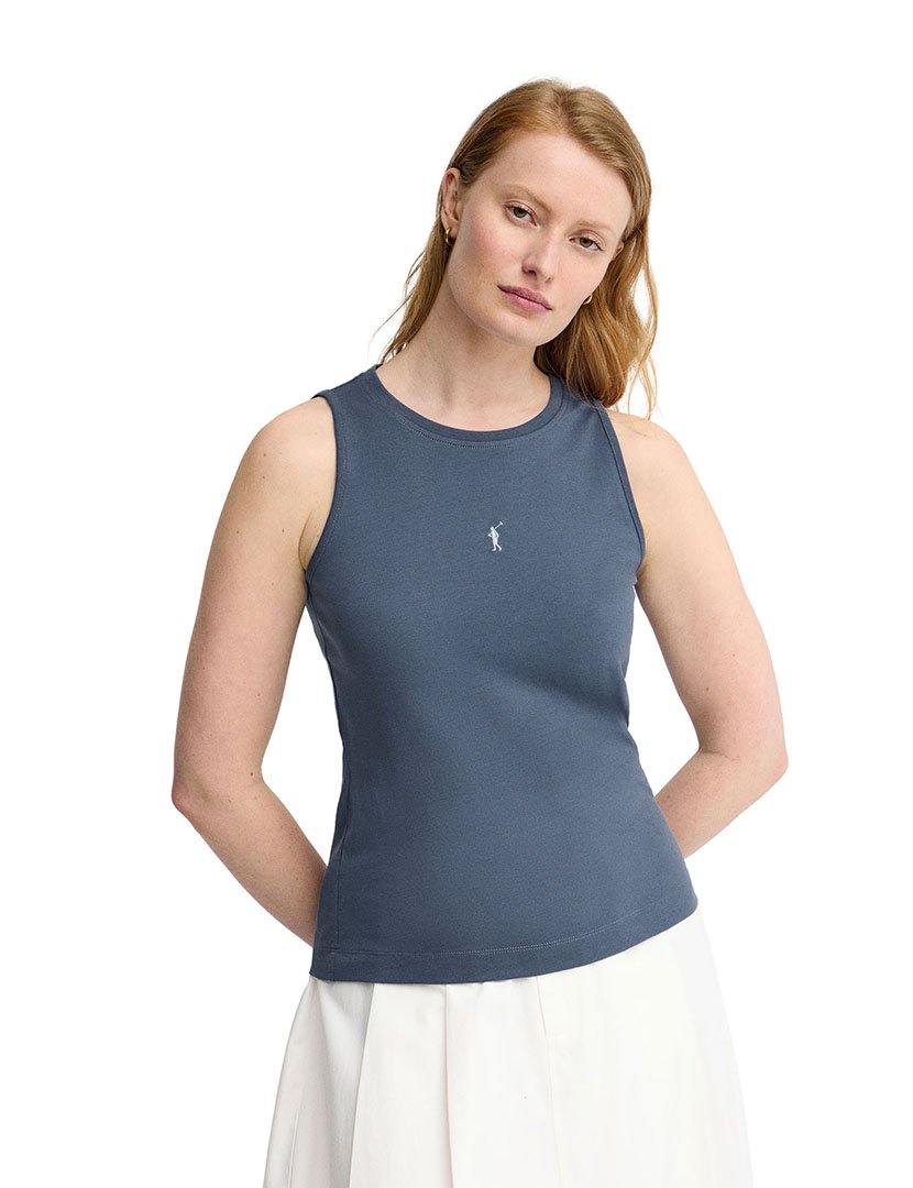 Top Slim Fit Azul