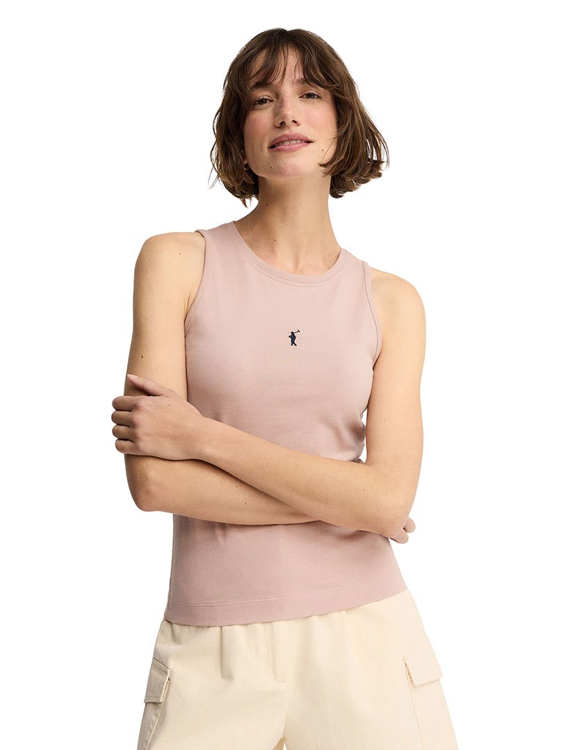 Top Slim Fit Rosa Pálido