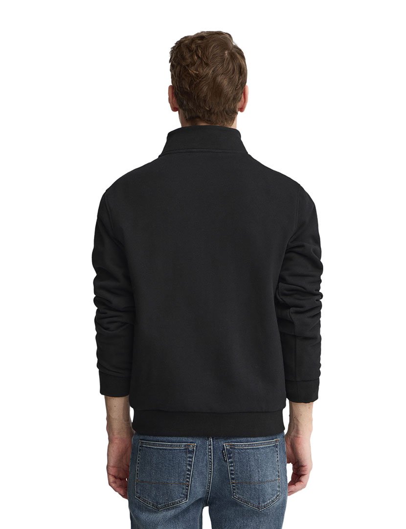 Sweatshirt meio zip Regular Fit Preto