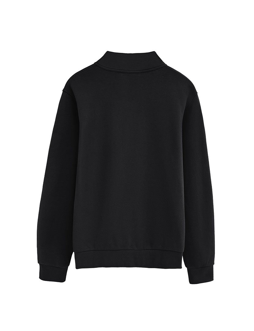 Sweatshirt meio zip Regular Fit Preto