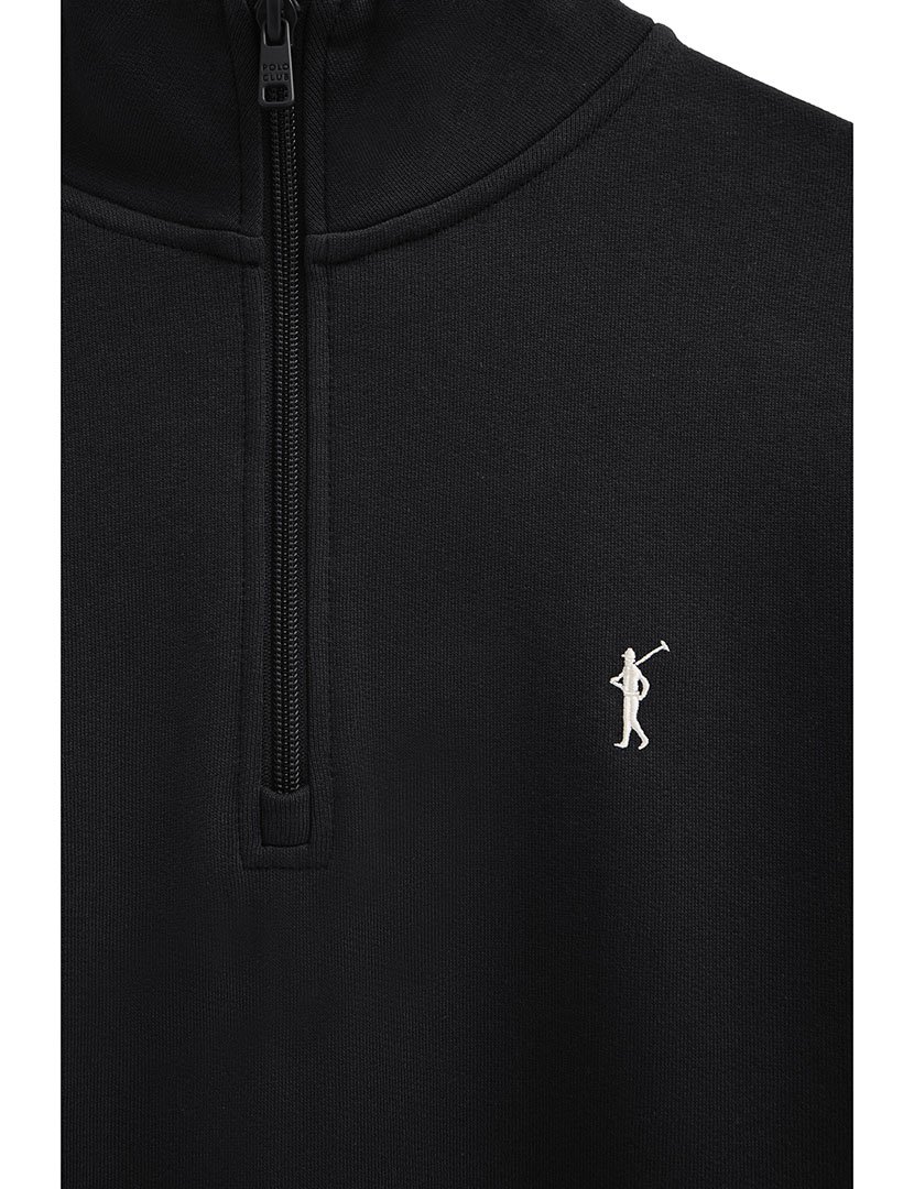 Sweatshirt meio zip Regular Fit Preto