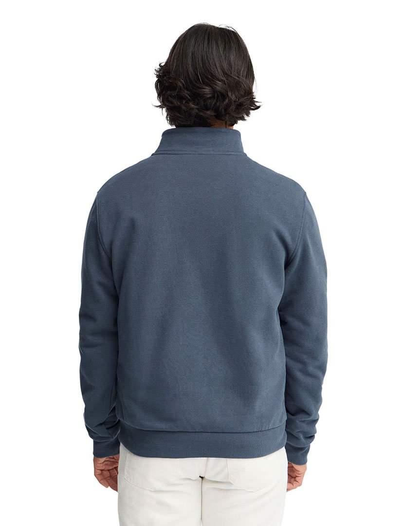 Sweatshirt meio zip Regular Fit Azul