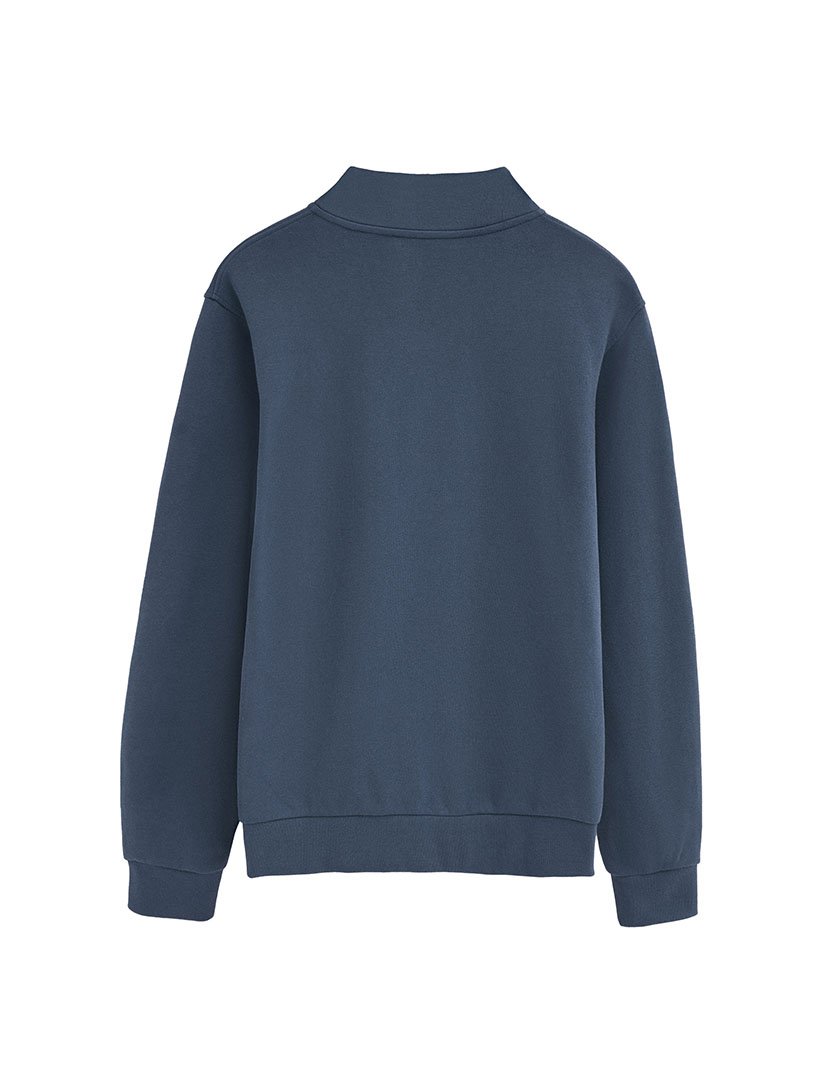 Sweatshirt meio zip Regular Fit Azul