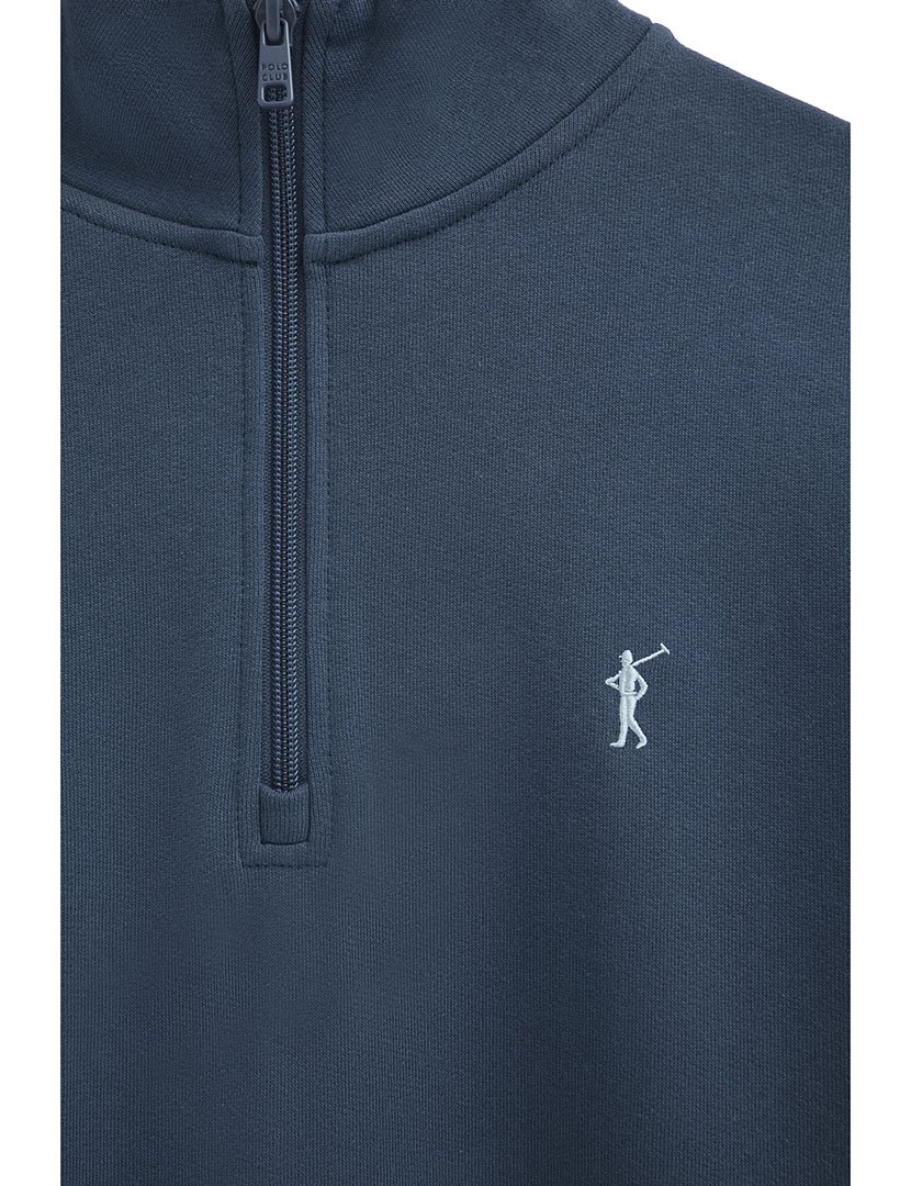 Sweatshirt meio zip Regular Fit Azul