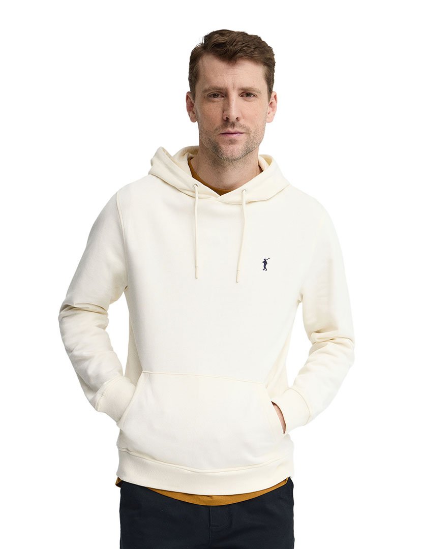 Sweatshirt Kangaroo Regular Fit Branco