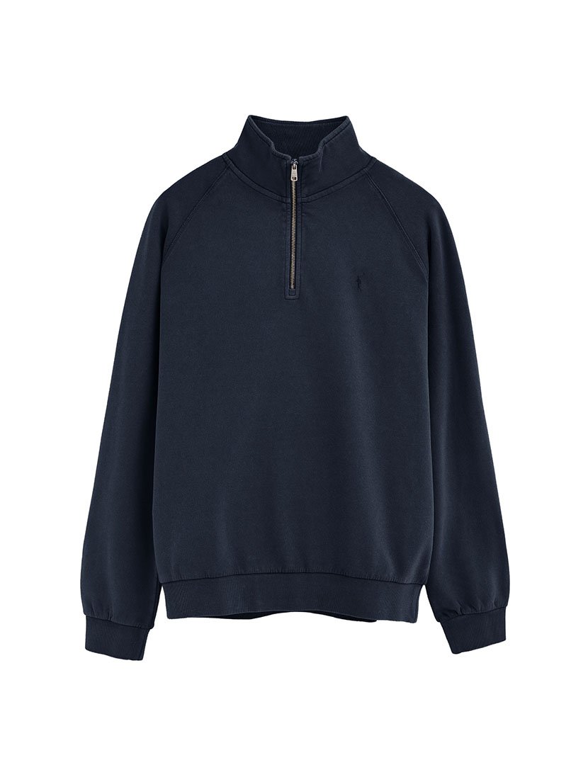 Sweatshirt meio zip Regular Fit Azul