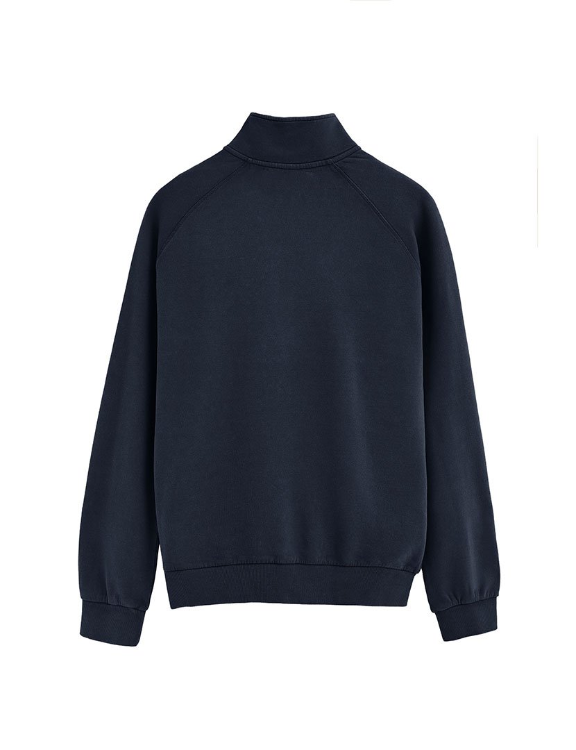 Sweatshirt meio zip Regular Fit Azul