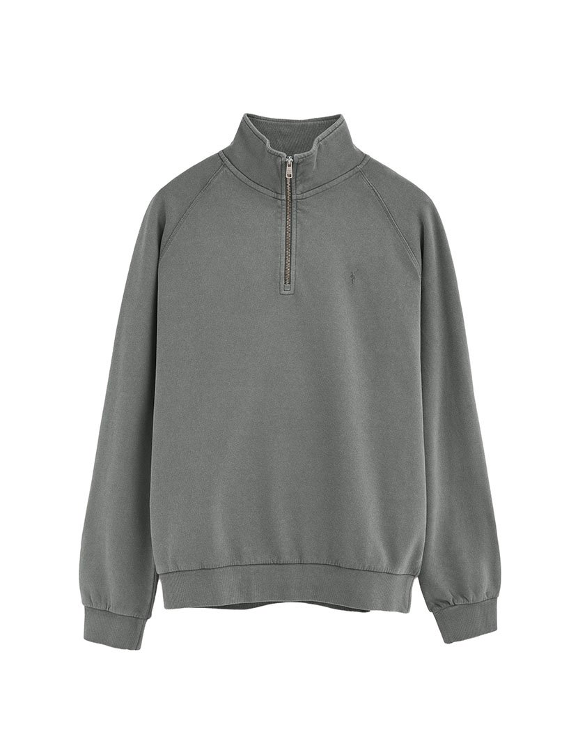 Sweatshirt meio zip Regular Fit Cinzento