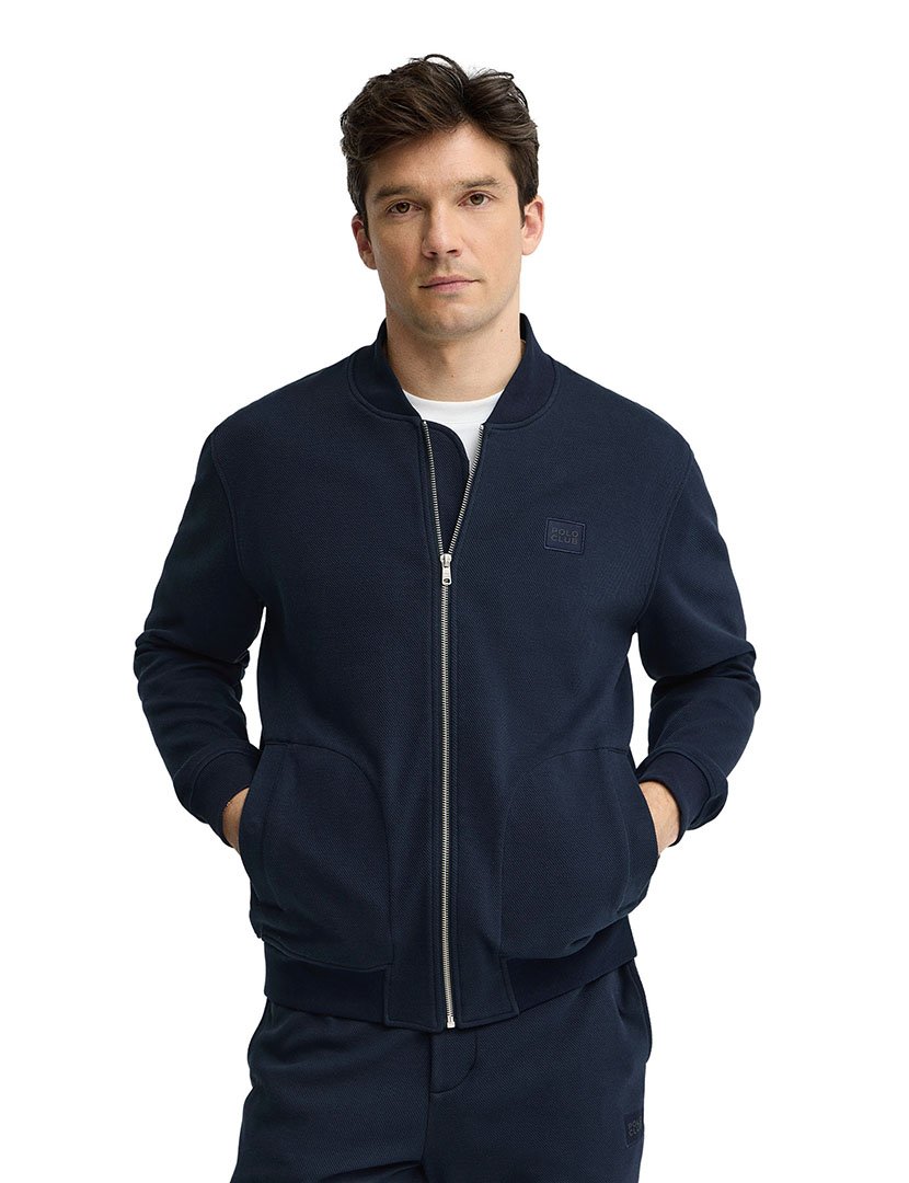 Sweatshirt fecho zip Azul